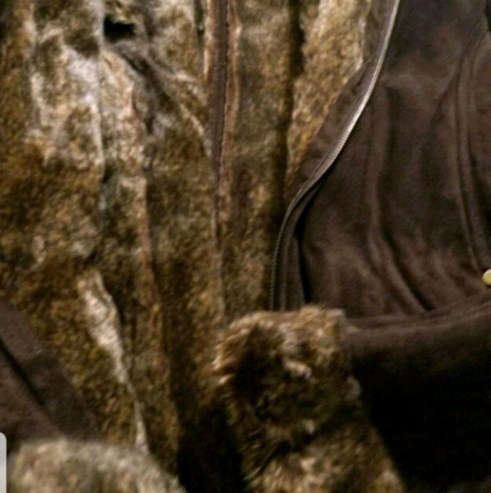 Suede jacket mink lining
